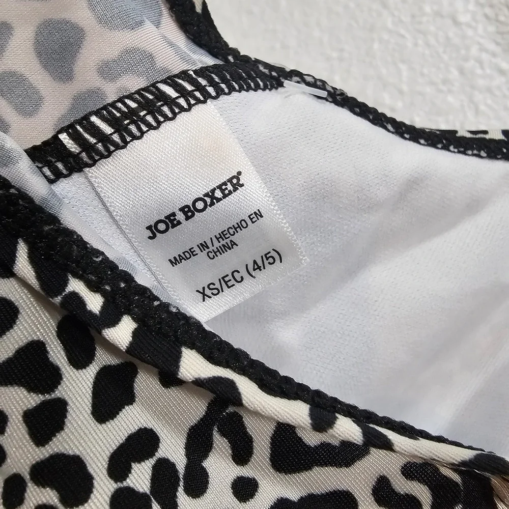 Joe Boxer Black and white Animal‎ Print Girls One Piece Swimsuit Size 4/5